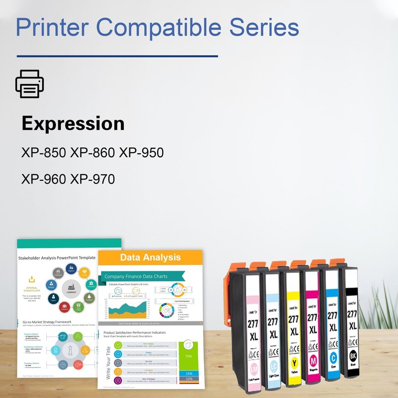 High Yield 277XL Ink Cartridges Combo Pack (6-Pack, 1BK 1C