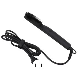 Electric Hair Straightener Brush Negative Ion Hair Straightener Styling Comb 100‑240V Black US Plug
