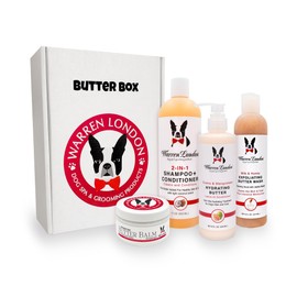 Warren London Dog Products Gift Boxes | Pet Presents Containing Multiple Luxury Spa Products | Birthday Box for Dog | New Puppy Present Gift Idea | Butter Box