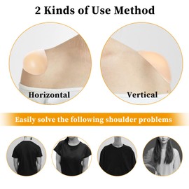 Jeffdad Shoulder Pads, Silicone Shoulder Anti-Slip Pads Invisible Breathable Push-Up Shoulder Pads Reusable Sponge Pads for Women Clothing (1 Pairs)