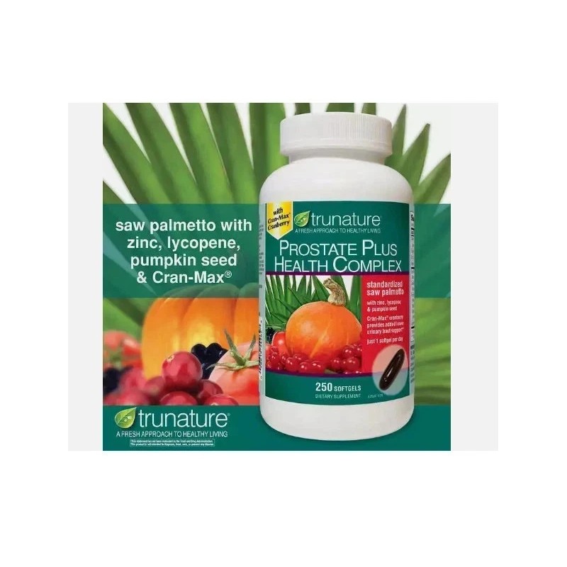 trunature Prostate Plus Health Complex, 250 Softgels with Saw Palmento