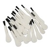 20pcs White Handle Black Hair Sound Aid Cleaning Brush Professional