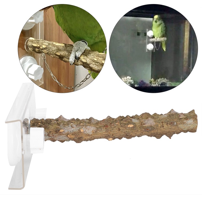 20CM Pet Bird Shower Standing Rod Parrots Outdoor Portable Wood