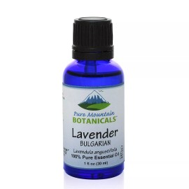 Pure Mountain Botanicals Lavender Bulgarian Essential Oil - 100% Pure Natural & Kosher - 1 fl oz Bottle