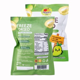 Thappy Fruit Freeze-Dried Extreme Sour Thai Mango Snack | 100% Natural, No Additives, Oil-Free, No Sugar Added 0.53oz (Pack of 6)
