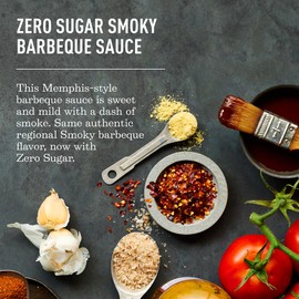 Lillie's Q - Zero Sugar Smoky BBQ Sauce, Gluten-Free, Non-GMO, No Preservatives, Sugar-Free, Low Calorie, Sweet & Smoky BBQ Flavor (13.8 oz)
