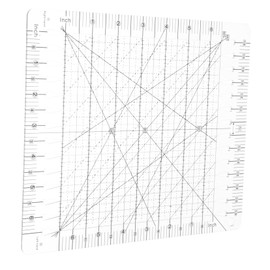 DOITOOL Multifunctional Sewing Ruler Durable Acrylic Measuring Tool with Clear Markings for Clothing Design Quilting Templates and DIY Craft Projects for Designers and Tailors