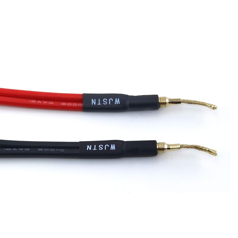 WJSTN Braided Wire Banana Plug Splitter 1 Male 2 Female
