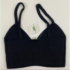 Free People You Wanna Brami Crochet Bra Top Black Size Large