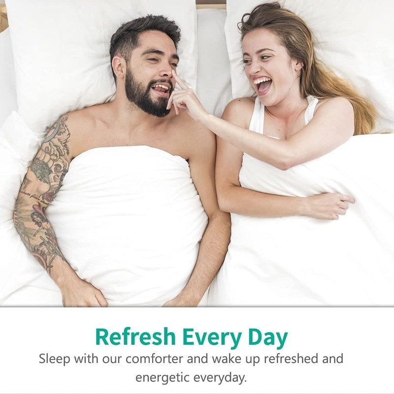 APSMILE Heavyweight Feather Down Comforter Oversized King Size - 100%