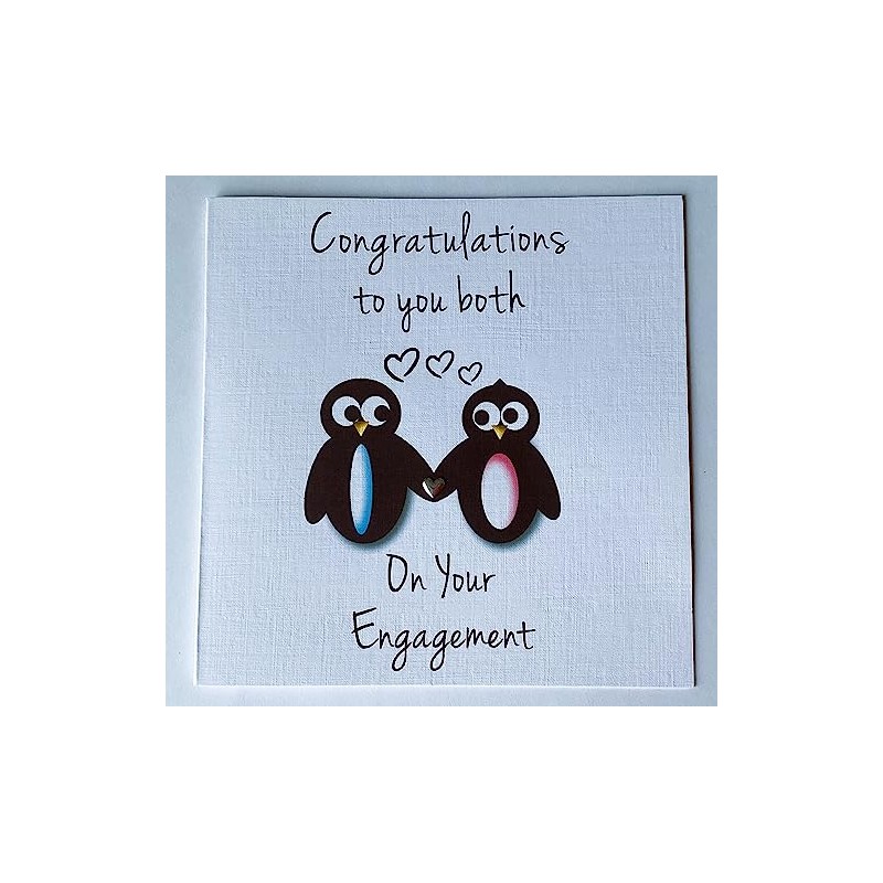 Congratulations to you both on your Engagement Penguin Card