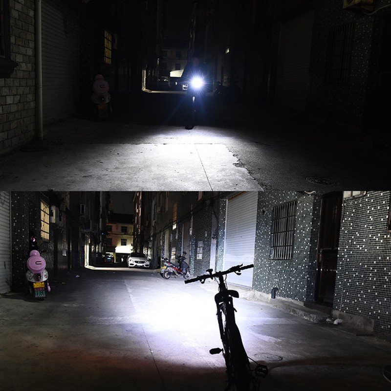 USB Rechargeable Bike Light with Bike Bell 4 Lighting Mode