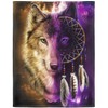 YISUMEI Wolf Dreamcatcher Fleece Throw Blanket (150x200 cm)