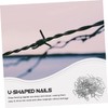 Mobestech Fencing Nails 200pcs Heavy Duty U-shaped Nails for Mesh