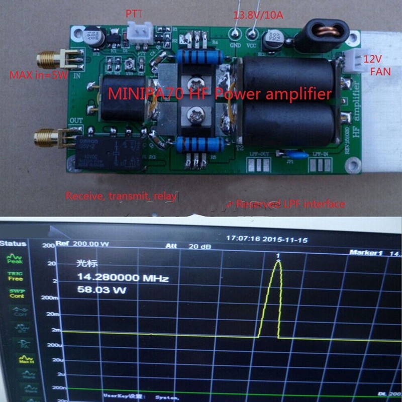 Radio Transceiver 3.5‑30Mhz 13.8V 5W Input 70W Output High Frequency