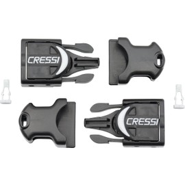 Cressi Buckles for Fins, Black, Rondine - Reaction - Frog Plus