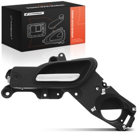 A-Premium Front Left Driver Side Interior Door Handle Compatible with Peterbilt 567 2014-2023, 579 2013-2023, Black Housing with Chrome Lever