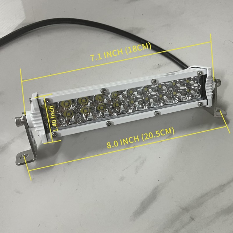 7 Inch LED Light Bar for Boat, 60W 6000lm Marine