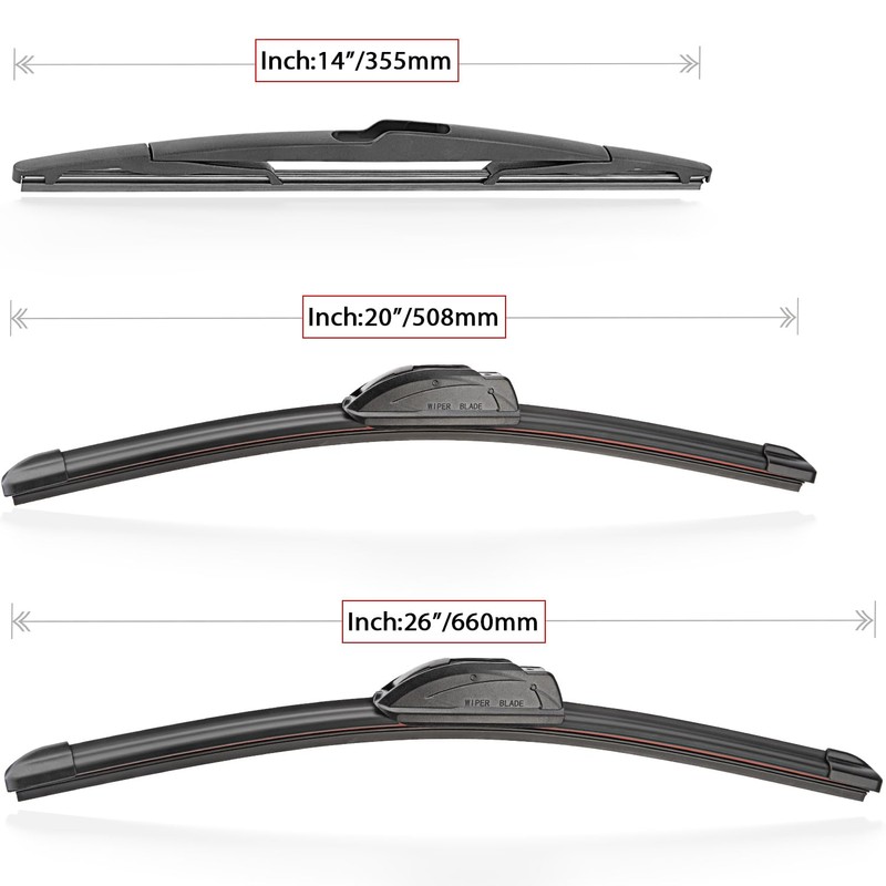 RAINTOK Windshield Wiper Blades Replacement for 2007-2014 Ford Edge Original