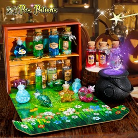 Creative Gift for Girls 6 7 8 9 10 Years, 20 Magic Mix Craft Set Kit Craft Toy Magic Potion Bottles Christmas Birthday Gifts for Girls Boys Craft Set Children from 6 Years