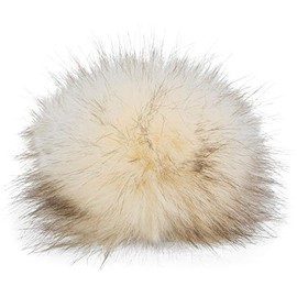 styleBREAKER 04024161 Faux Fur Pom Pom for Hats and Beanies, Fake Fur, Winter Fur - cream