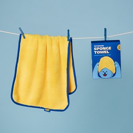 PETHROOM [Pesroom] Sponge Towel (M) Microfiber Towel for Dogs/Cats