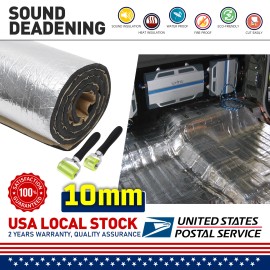 MGT 80"x39" Sound Deadener Car Insulation Automotive Heat Shield Self-adhesive 10mm