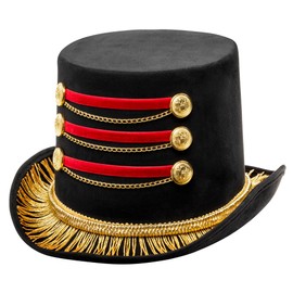 Dress Up America Ringmaster Hat for Adults - Circus Costume Accessory - Perfect Top Hat for Ring Master Costume Women - Lion Tamer Hat