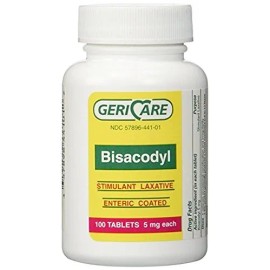 Bisacodilo 5mg 100 Recuento (paquete De 2) Por Geri-care