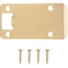 Round Corner Extended Lip Strike Plate, 2-1/4" x 4", (4-1/2"
