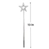 HIJIFU Silver Star Wand 13 Inches Princess Angel Wand