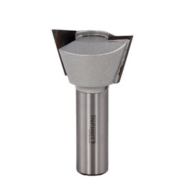 Infinity Cutting Tools 1/2" Shank, Extended Tenon Cutter for 15° Shaker Interior & Exterior Door Router Bit Set, 1-1/4" C.D. x 3/4" C.H.| Carbide Tip | Heavy-Duty | For Handheld Or Table Mounted Wood Router