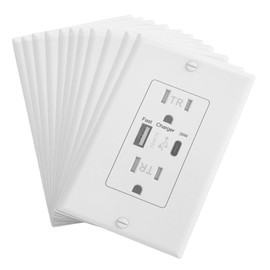ARTIBETTER 10Pcs Realistic Fake Outlet Prank Stickers for Home Office School Creative Decoration Creative Wall Stickers Easy to Use Outlet Decor