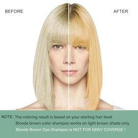 Champú para teñir cabello castaño claro 3 en 1: tinte natural instantáneo para hombres y mujeres, color castaño de larga duración, funciona en minutos