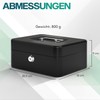 ACROPAQ P0016 Lockable Cash Box with Coin Counting Board, Small