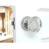 Privacy Diamond Round Brilliant Crystal Door Knobs Polished Chrome Round