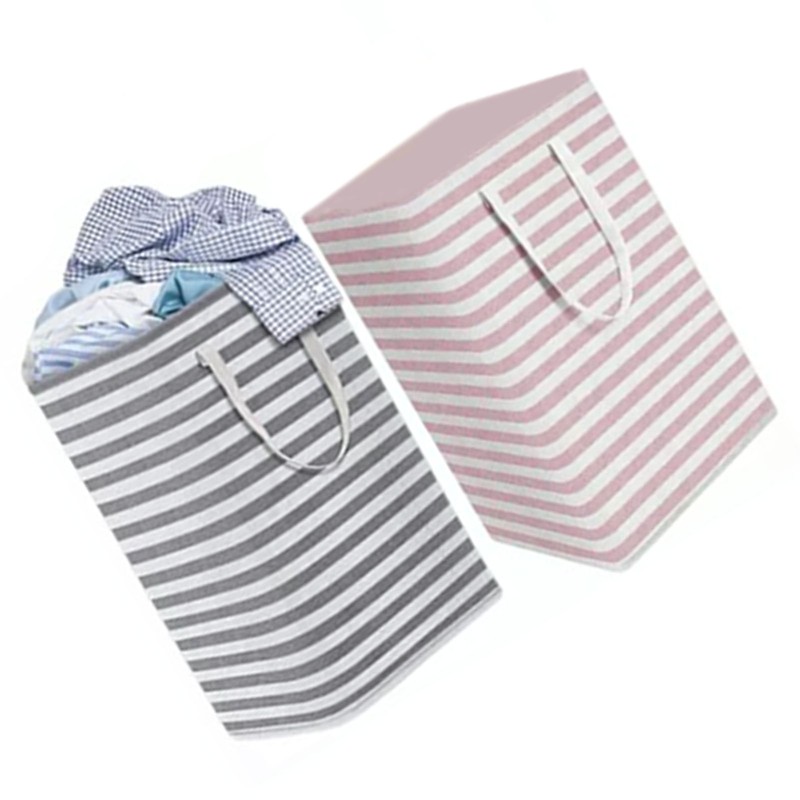2 Pcs Laundry Basket 75 Litres Waterproof Lining Dirty Clothes