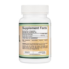 Inositol Capsules (Myo Inositol) 1000mg Health Support for Women (60 Count)(No Fillers, Vegan Safe, Gluten Free) by Double Wood