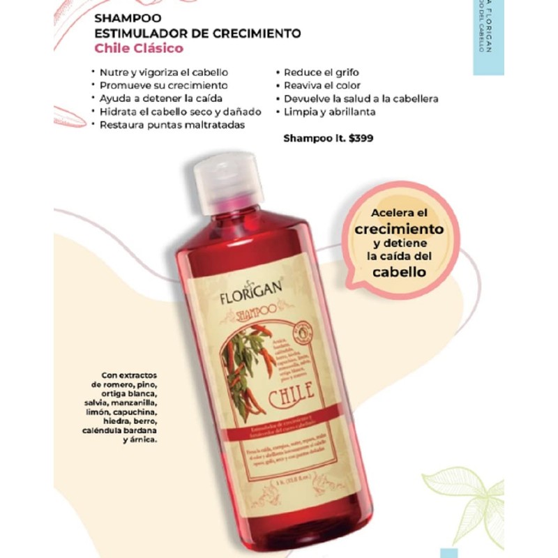GEL PARA PEINAR DE CHILE ESTIMULADOR DE CRECIMIENTO 500 ML.