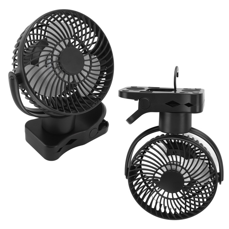 Portable Clip On Fan 4000mah Rechargeable Desktop Fan with LED