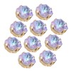 10Pcs Sewing Claw Diamond Fat Square Glass High Top Clothing