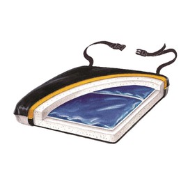 Skil-Care Econo-Gel Vinyl Cushion w/Polyester Cover. 18”W x 18”D x 2”H, Wheelchair Cushions and Accessories, Blue, 751148