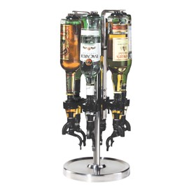 OGGI Professional 6-Bottle Revolving Liquor Dispenser, Stainless Steel