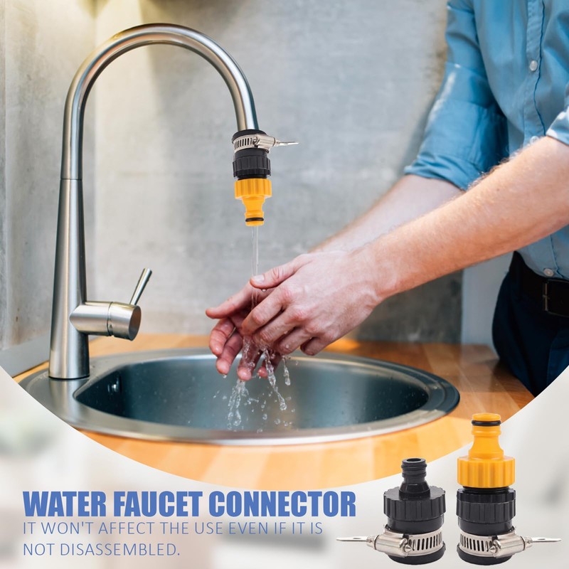 3PCS Kitchen Tap Hose Connector, Tap Hose Connector for Hose