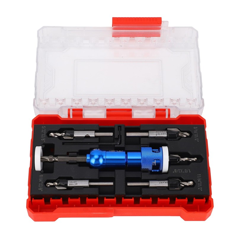 Countersink Drill Bit Set, Carbide Tipped 82 Degree Countersink Set