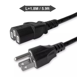 sk Computer Power Cord Cable Desktop Computer Printer TV - 6ft C13 C-13