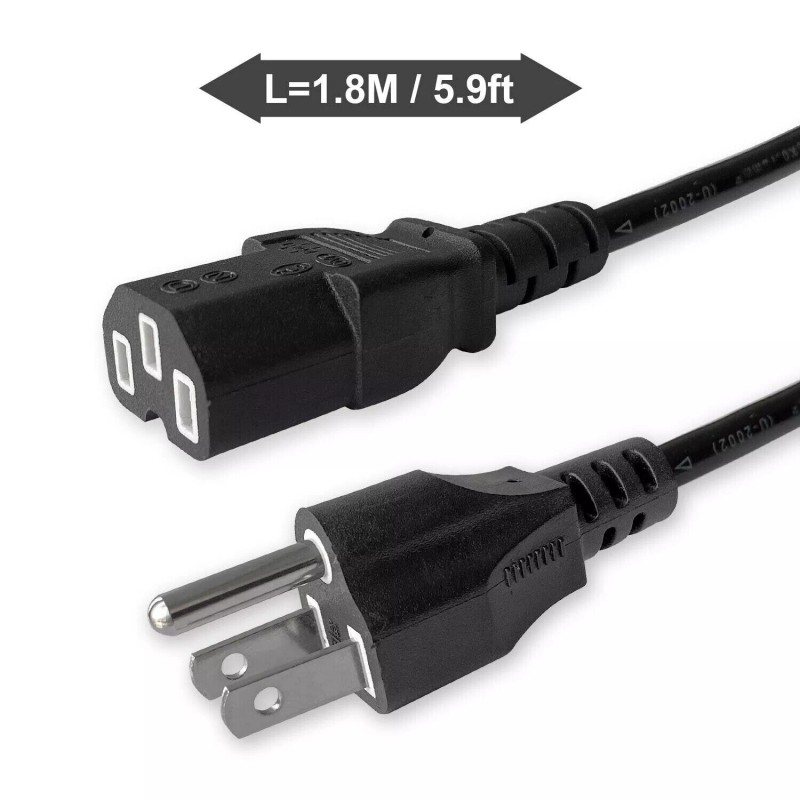 sk Computer Power Cord Cable Desktop Computer Printer TV -