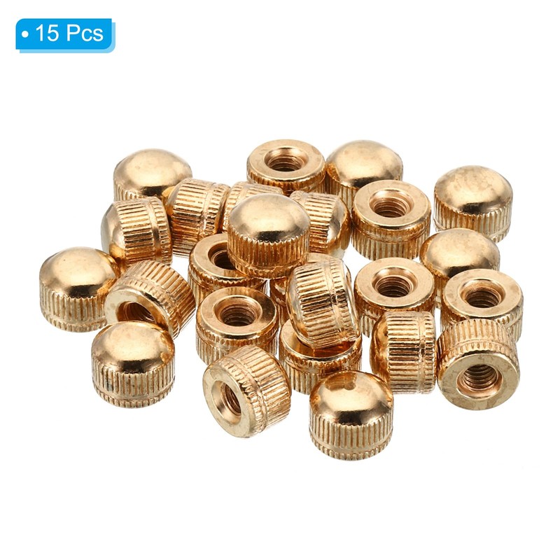 PATIKIL M6x11x14 Cap Nut, 15 Pcs Acorn Nut Screw Knob