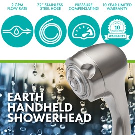 Niagara Conservation Water-Efficient 2.0 GPM Earth Massage 3-Spray Handshower in Brushed Nickel, N2935BN