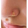 MODRSA MODRSA Double Hoop Nose Rings - Gold Surgical Steel